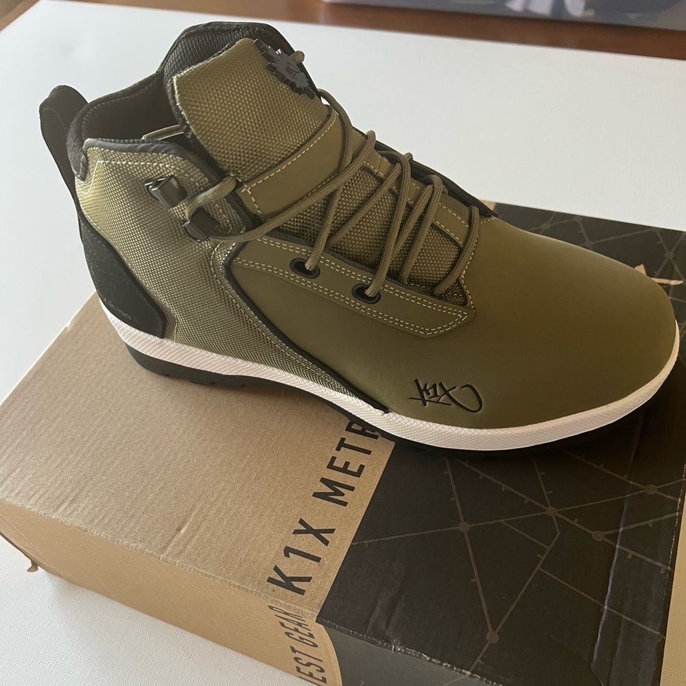 NIB K1X Men's Hiking‎ Boots Size 9.5 Green Ankle Lace Up Outdoor Adventure 🔥🔥 - Picture 2 of 9